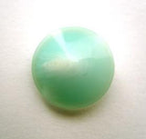 B14284 18mm Frosted Turquoise Glossy Button, Hole Built into the Back - Ribbonmoon