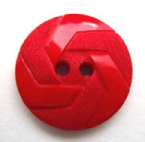 B12596 21mm Red Gloss and Textured Matt 2 Hole Button - Ribbonmoon