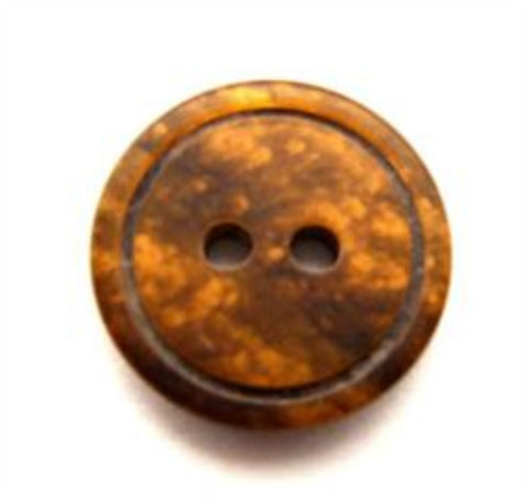 B13579 17mm Tonal Misty and Golden Brown Soft Sheen 2 Hole Button - Ribbonmoon