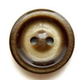 B6749 18mm Brown and Frosted High Gloss 2 Hole Button - Ribbonmoon