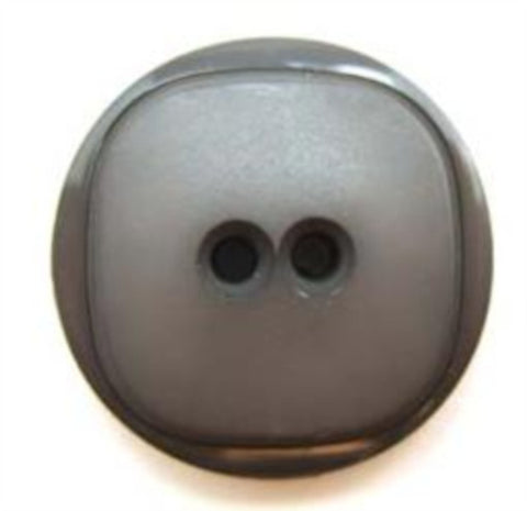 B5010 25mm Smokey Mid Grey Matt Centre 2 Hole Button - Ribbonmoon