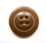 B16425 18mm Misty Coffee Brown Bone Sheen 4 Hole Button - Ribbonmoon