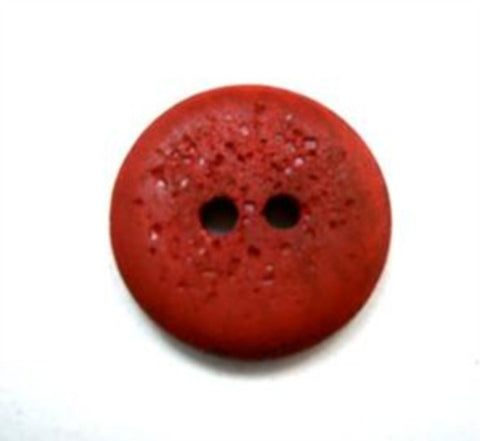 B16365 17mm Deep Rust Pocked Texture Matt Stone Effect 2 Hole Button - Ribbonmoon