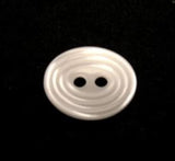 B10094 14mm Pearl White Oval Polyester 2 Hole Button - Ribbonmoon