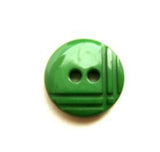 B8956 13mm Deep Green Glossy 2 Hole Button - Ribbonmoon