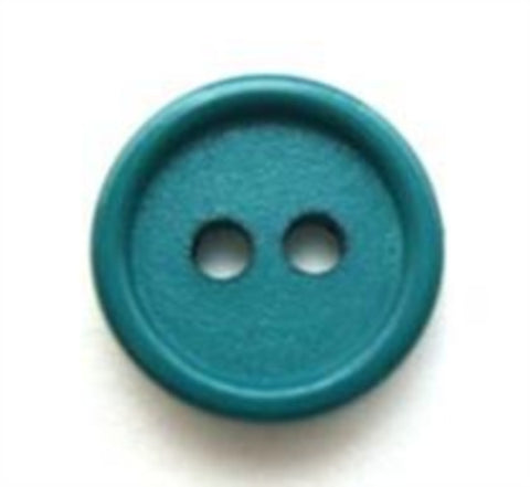 B6203 14mm Blue Jade Matt Centre 2 Hole Button - Ribbonmoon