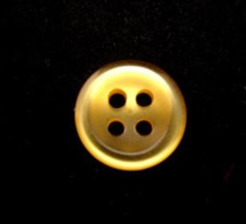 B10794 14mm Sunshine Yellow Pearlised Polyester 4 Hole Button - Ribbonmoon