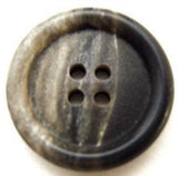 B10852 22mm Greys and Charcoal Black 4 Hole Button - Ribbonmoon