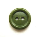 B8667 15mm Leaf Green Glossy 2 Hole Button - Ribbonmoon