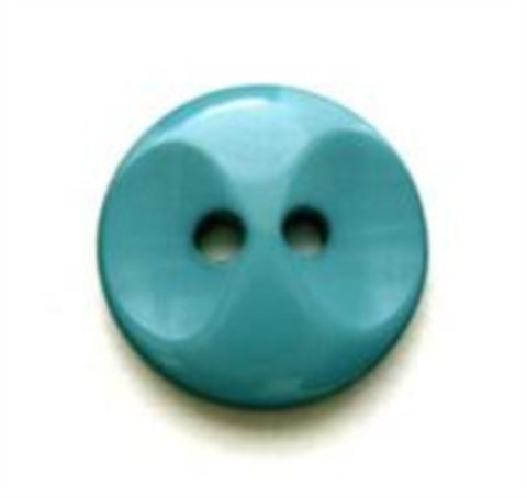 B6261 14mm Dusky Turquoise High Gloss 2 Hole Button - Ribbonmoon