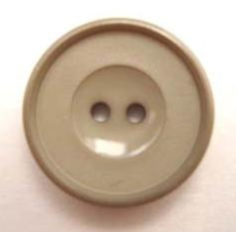 B5077 19mm Grey Beige Matt Centre 2 Hole Button - Ribbonmoon