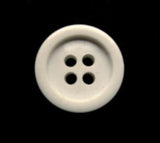 B11292 16mm Natural White Glossy 4 Hole Button - Ribbonmoon