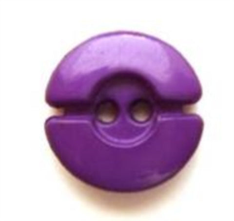 B5848 14mm Purple Gloss 2 Hole Button - Ribbonmoon