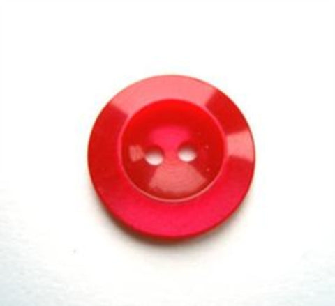 B17545 16mm Tonal Red and Fuchsia Pearlised Polyester 2 Hole Button - Ribbonmoon