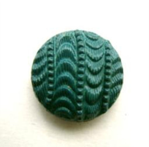 B14340 17mm Deep Jade Green Textured Shank Button - Ribbonmoon