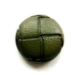 B8578 18mm Moss Green Leather Effect "Football" Shank Button - Ribbonmoon