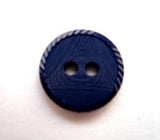 B13186 15mm Light Navy Textured 2 Hole Button - Ribbonmoon