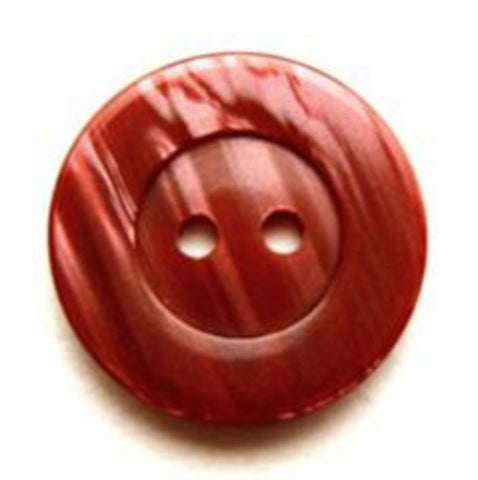 B14052 20mm Tonal Rusty Brown Semi Pearlised 2 Hole Button - Ribbonmoon