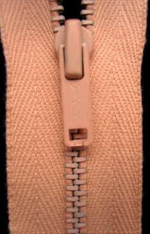 Z4390 YKK 10cm Pink Peach Closed End Zip No.3, Metal Teeth - Ribbonmoon