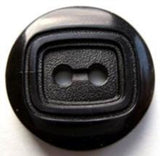 B17361 22mm Black Matt Centre 2 Hole Button - Ribbonmoon