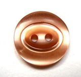 B16411 19mm Pale Brown Tint Pearlised Oval Centre 2 Hole Button - Ribbonmoon