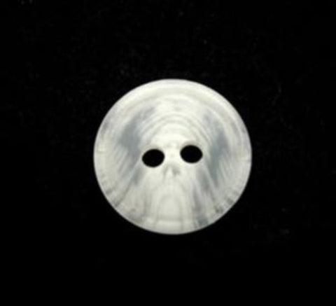 B16424 14mm Tonal Natural and Ice White Bone Sheen 2 Hole Button - Ribbonmoon