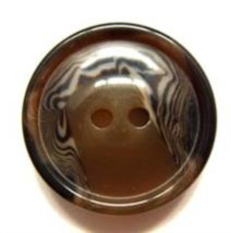 B6477 20mm Tonal Browns and Beige High Gloss 2 Hole Button - Ribbonmoon