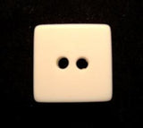 B7658 15mm Ivory Chunky and Gloss Square Shape 2 Hole Button - Ribbonmoon