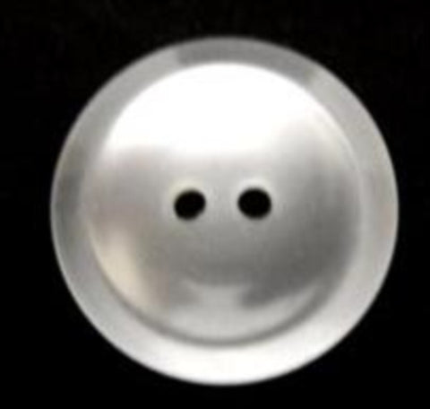 B6187 19mm Pearlised White Polyester 2 Hole Button - Ribbonmoon