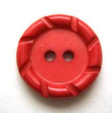 B7354 18mm Deep Coral Textured Rim 2 Hole Button - Ribbonmoon