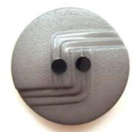 B5071 20mm Battleship Grey Matt and Gloss 2 Hole Button - Ribbonmoon