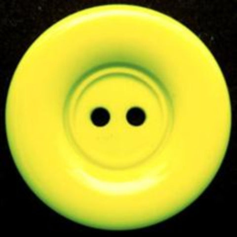 B7666 25mm Safety Yellow Matt Centre 2 Hole Button - Ribbonmoon