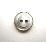 B13546 12mm Tonal Greys Shimmery Polyester 2 Hole Button - Ribbonmoon