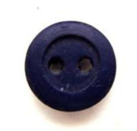 B5840 14mm Pale Navy Rubber 2 Hole Button - Ribbonmoon