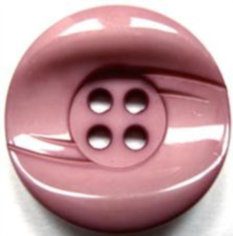 B15470 25mm Dusky Mauve Pink Gloss Chunky 4 Hole Button - Ribbonmoon