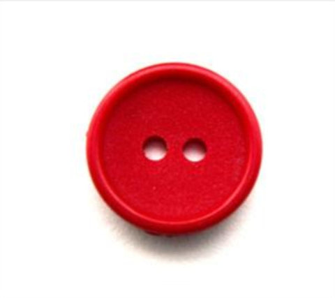 B12012 16mm Deep Red Matt Centre 2 Hole Button