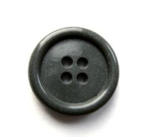 B17429 19mm Stone Grey Gloss 4 Hole Button - Ribbonmoon