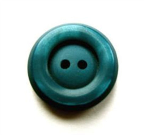 B17542 17mm Deep Kingfisher Matt Centre 2 Hole Button - Ribbonmoon