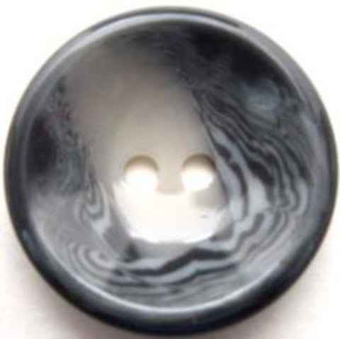 B9834 28mm Mixed Greys High Gloss 2 Hole Button - Ribbonmoon