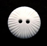 B12715 19mm White Textured Matt 2 Hole Button