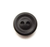 B11222 14mm Black Matt Textured 2 Hole Button - Ribbonmoon