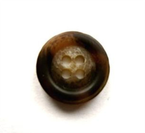 B16695 15mm Browns and Beige Bone Sheen 4 Hole Button - Ribbonmoon