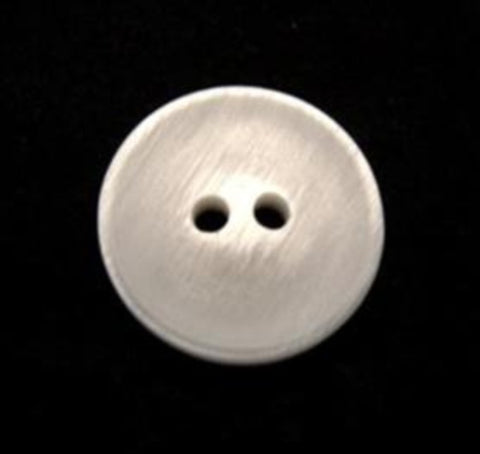 B9903 15mm Bridal White 2 Hole Button with a Subtle Shimmer