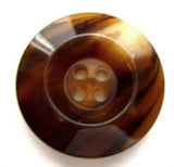 B6827 20mm Browns and Aaran Creams Chunky High Gloss 4 Hole Button - Ribbonmoon