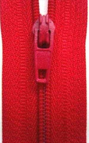 Z4123 21cm Red Nylon No.3 Closed End Zip - Ribbonmoon