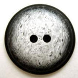 B6760 22mm Black and Frost White Domed Soft Sheen 2 Hole Button - Ribbonmoon