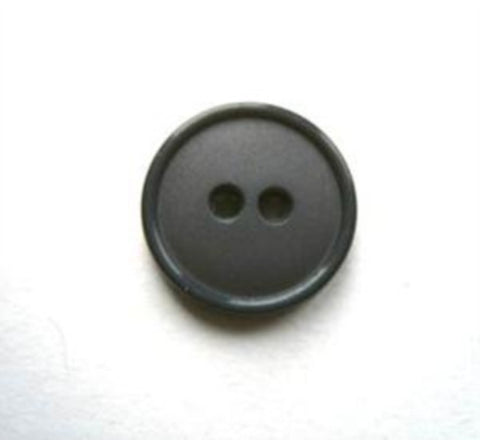 B17141 15mm Smoked Grey Matt Centre 2 Hole Button - Ribbonmoon