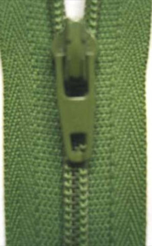 Z3456 YKK 51cm Deep Khaki Green Nylon No.3 Closed End Zip - Ribbonmoon