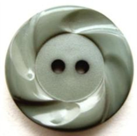 B13429 22mm Green Grey Matt Centre 2 Hole Button - Ribbonmoon