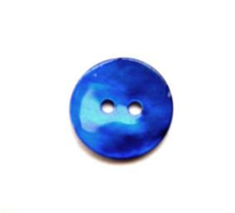 B13142 12mm Dark Royal Blue Akoya Shell Button - Ribbonmoon